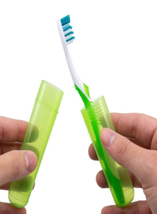 Flents Travel Toothbrush Holder, Breathable Plastic for Ventilation, Great for Home or Travel, 6 Pack, Assorted Colors - Image 4