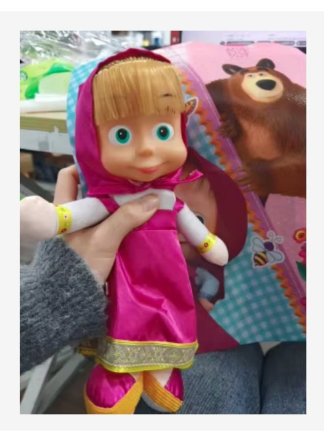 Plush Masha And The Bear Stuffed Doll Soft Throw Pillow Decorations Children Kids Birthday Present Gifts - Image 2