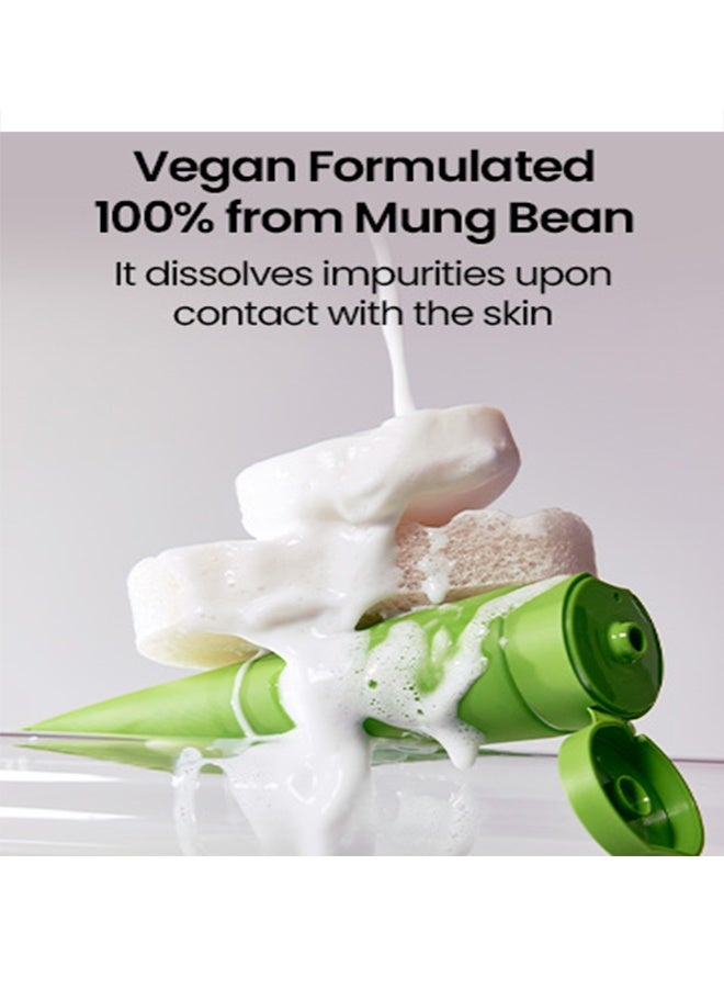 beplain Mung Bean pH-Balanced Cleansing Foam，| Hydrating & Gentle Face Clenser for All Skin Types | Makeup Remover | Korean Skin Care | Fragrance-Free | Non-comedogenic tested-(2.7fl.oz/80ml) - Image 5