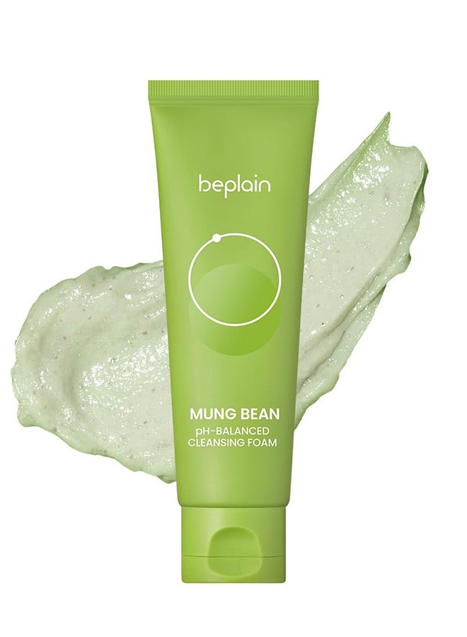 beplain Mung Bean pH-Balanced Cleansing Foam，| Hydrating & Gentle Face Clenser for All Skin Types | Makeup Remover | Korean Skin Care | Fragrance-Free | Non-comedogenic tested-(2.7fl.oz/80ml) - Image 1