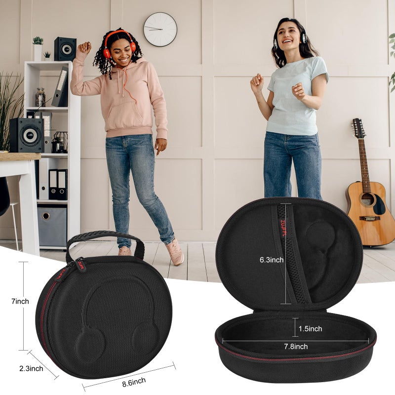 ZUJFPL EVA Hard Case for JBL Live 770NC/670NC/660NC/650BT/460NC/400BT/500BT and JBL Tune 770NC/710BT/720BT/700BT/750BT/520BT/510BT/760NC/660NC/500/E45BT Wireless Headphone - Black - Image 4
