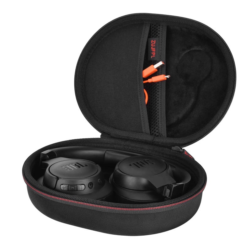 ZUJFPL EVA Hard Case for JBL Live 770NC/670NC/660NC/650BT/460NC/400BT/500BT and JBL Tune 770NC/710BT/720BT/700BT/750BT/520BT/510BT/760NC/660NC/500/E45BT Wireless Headphone - Black - Image 1