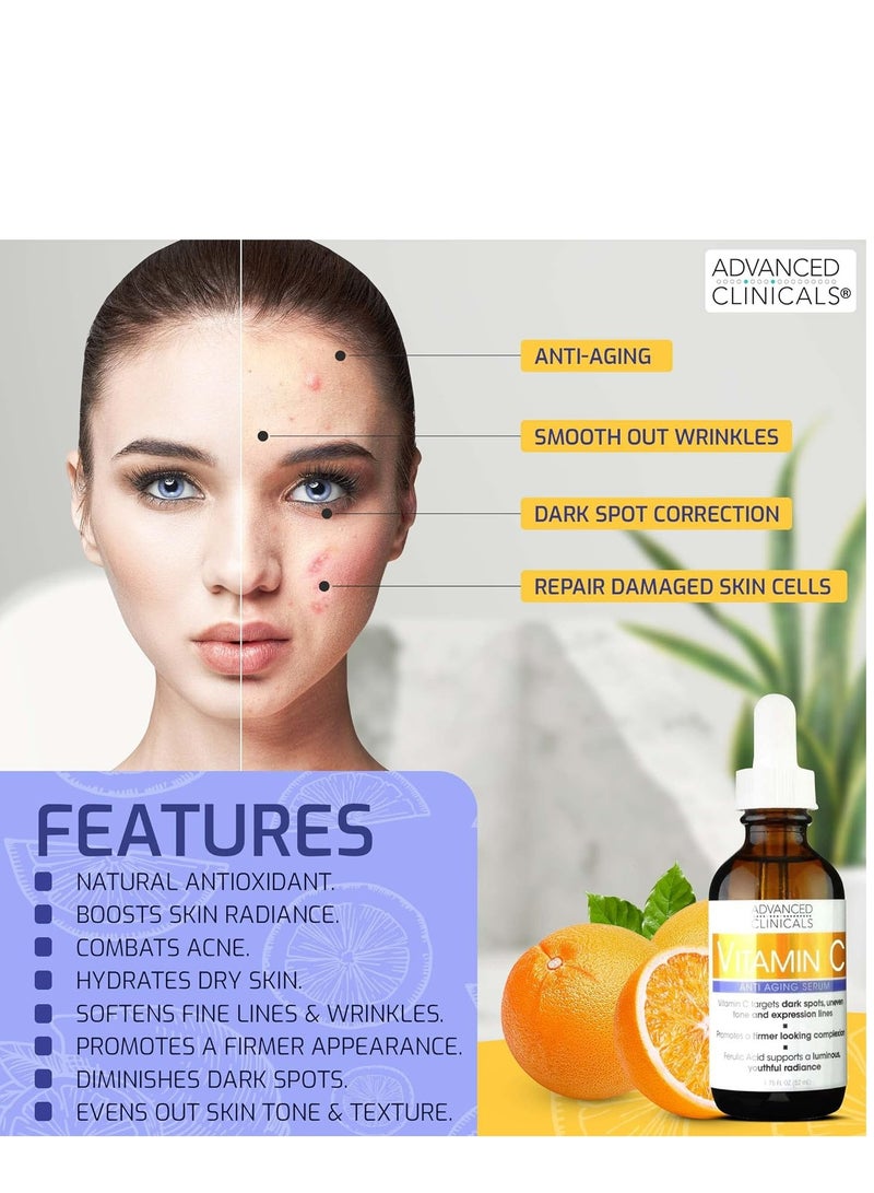 أدفانسد كلينيكال سيروم فيتامين سي المضاد للشيخوخة للبقع الداكنة ولون البشرة غير الموحد وتجاعيد الوجه وخطوط التعبير 52 مل - Image 4