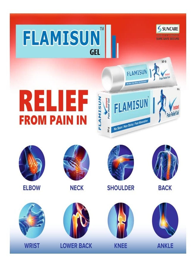 Suncare Flamisun Pain Relief Gel 30gm Pack of 2 - Image 2