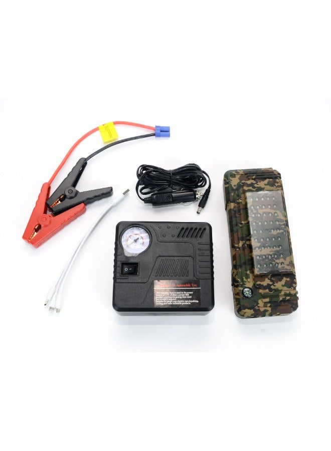 Car Jump Starter Battery Pack With Powerful Booster Cable And Air Compressor, With 2 USB/DC 12V/20000 mAH LED Light Car Jump starter - Image 4