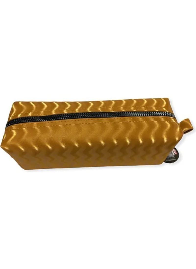 Ec Shop Bear&dear Large Size Faux Leather Wavy Pattern Pencil Bag