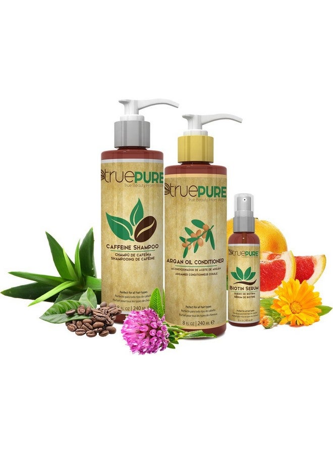 TruePure بلسم زيت الأركان مع مركب أركان بيور الطبيعي بدون رائحة قائم على النباتات لصيغة منع تساقط الشعر بدون كبريتات أو بارابين لنمو شعر صحي 8 أونصات - Image 3