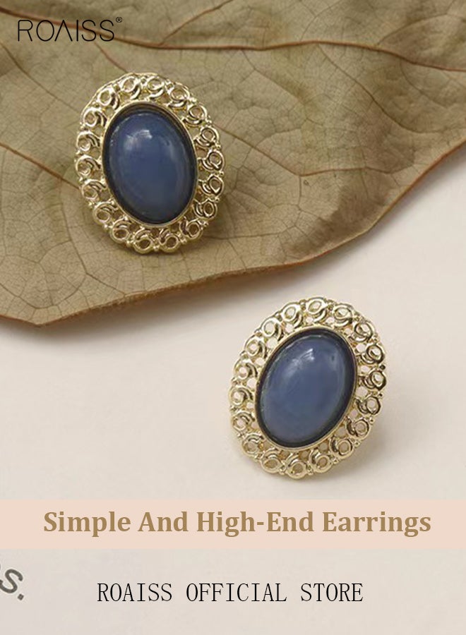 roaiss Women Earrings Stylish Design Simple and Versatile Highlight Personal Temperament and Charm Small Earrings  - Image 3