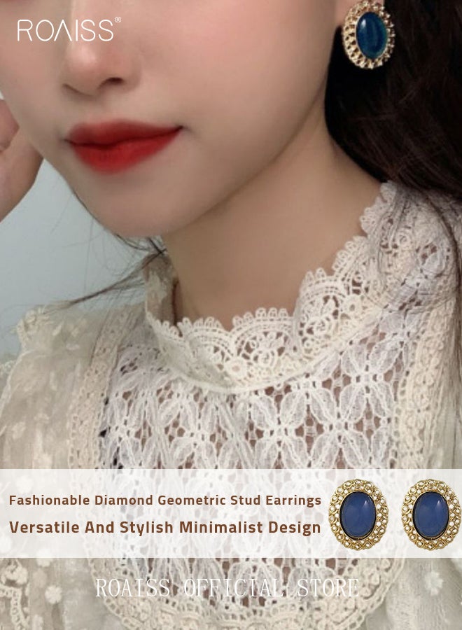 roaiss Women Earrings Stylish Design Simple and Versatile Highlight Personal Temperament and Charm Small Earrings  - Image 2