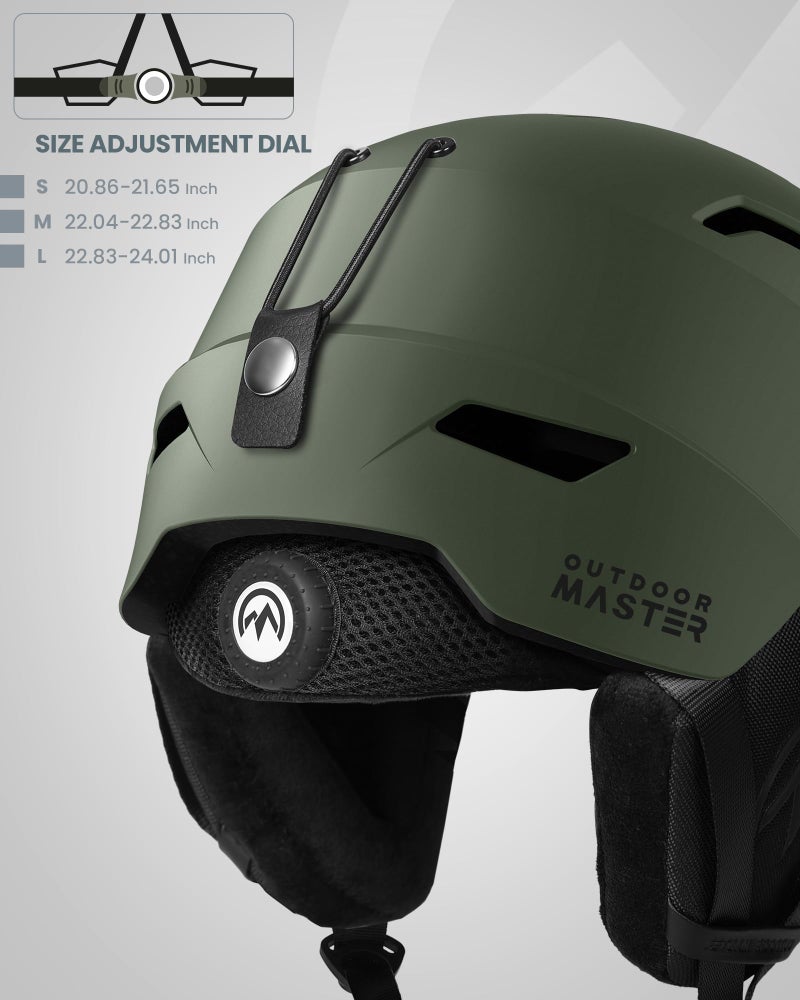 OutdoorMaster Ski Helmet Set,Snowboard Helmet with Goggles for Adults - Durable PC Shell, Protective EPS Foam & 10 Cooling Vents -Snow Helmets for Men, Women & Youth - Image 4