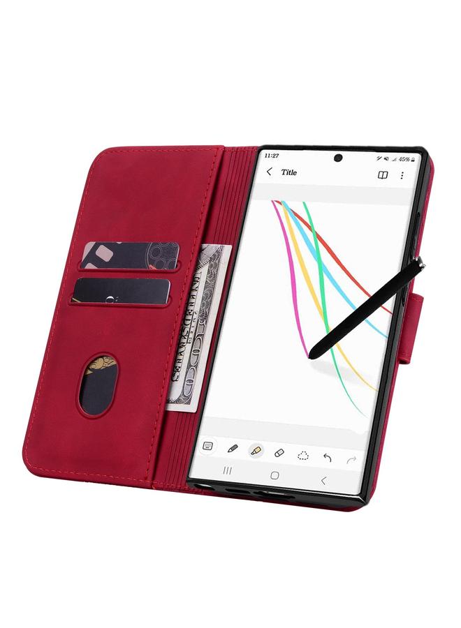 اس-توب جراب لهاتف Samsung Galaxy S25 Ultra 5G مصنوع من الجلد مع مشبك ماسي وحزام حول الرقبة - Image 4