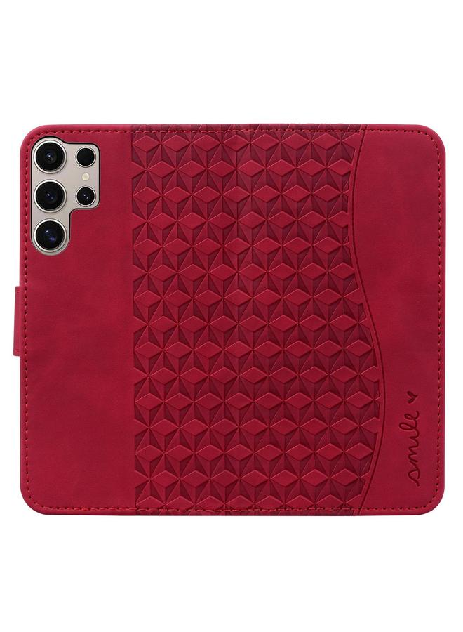 اس-توب جراب لهاتف Samsung Galaxy S25 Ultra 5G مصنوع من الجلد مع مشبك ماسي وحزام حول الرقبة - Image 3