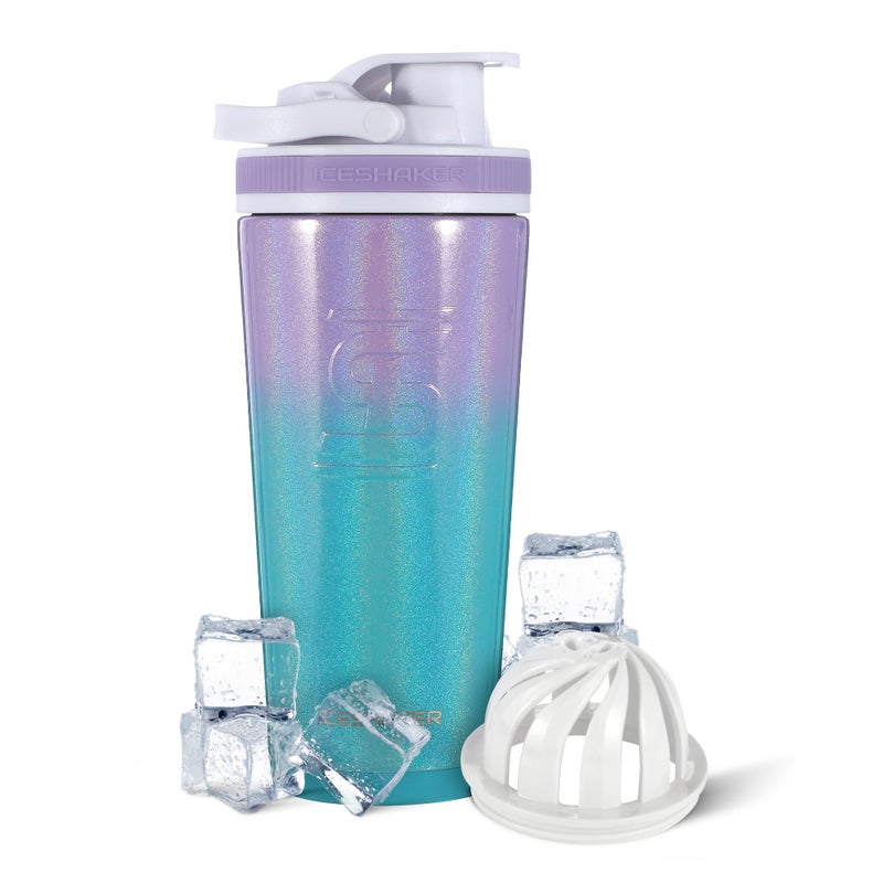 Ice Shaker Ice Shaker Insulated Stainless Steel Shaker Bottle  26oz Mermaid  Cold for 30 Hours  Insulated Cup with Twiston Agitator  OdorFree Bottle for Protein Shakes Water Smoothies Cocktails