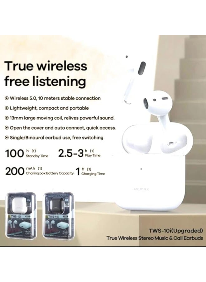 ريماكس سماعات أذن موسيقى ستيريو لاسلكية حقيقية باللون الأبيض - Image 3