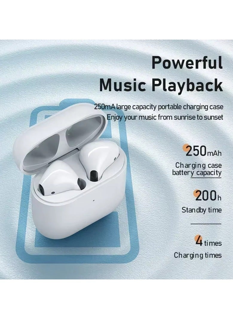 ريماكس سماعات أذن موسيقى ستيريو لاسلكية حقيقية باللون الأبيض - Image 4