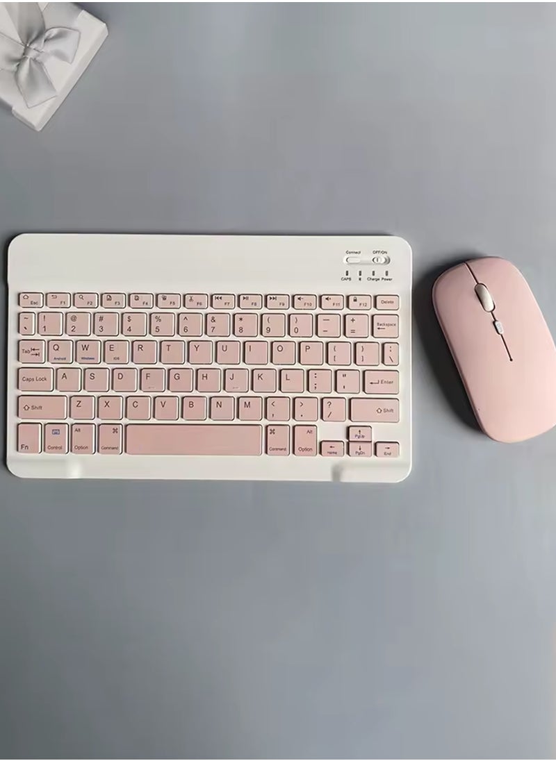 Generic Rechargeable Wireless Keyboard and Mouse Kit Multi-Device Compatible with iOS Android Windows Quiet Scissor Switch Keys Long Battery Life Fast Charging Ideal for Tablets Laptops and Smartphones  - Image 1
