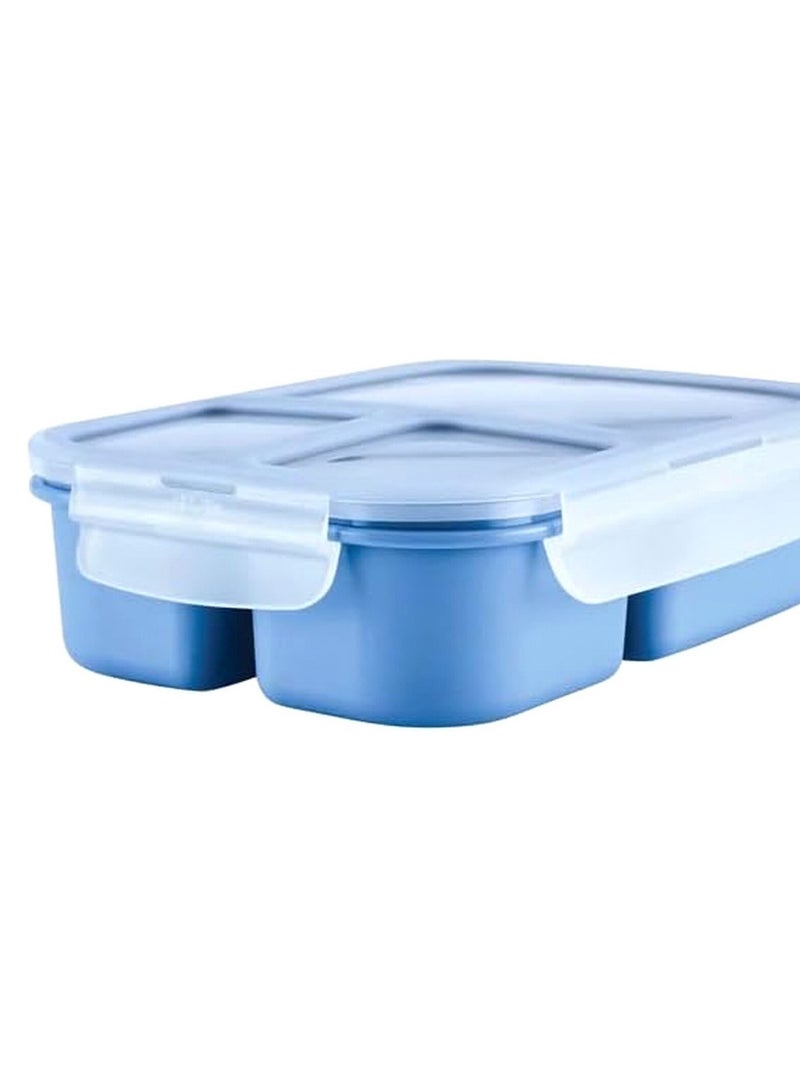 لوك آند لوك علبة غداء لوك لوك تو جو 980 مل باللون الأزرق - مقاومة للتسرب، صغيرة الحجم، آمنة للاستخدام في الميكروويف - Image 2