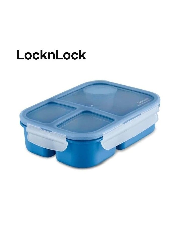 LOCK & LOCK - LocknLock To Go Lunchbox 980ml Blue - Leak-Proof, Compact, Microwave Safe - Image 1