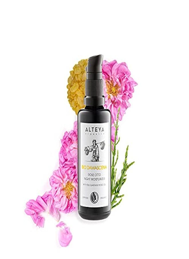 Alteya Organics Night Moisturizer Natrue Certified Organic Skin Care 1.7 Fl Oz/50 Ml Bio Damascena AwardWinning Face Cream With Organic Bulgarian Rose Oil Hydrating, Toning And Rejuvenating  - Image 2