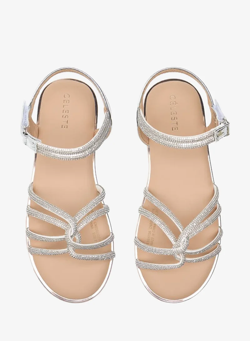 سيليست صنادل بناتي مزينة بإغلاق فيلكرو