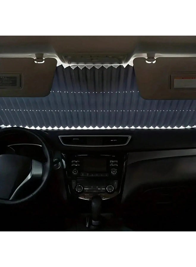 قابل للسحب التلقائي ظلة السيارات ، والأشعة فوق البنفسجية مقاومة العزل الحراري ، لاصق ظلة ، سهلة التركيب ، والألمنيوم ، النافذة الخلفية ، اكسسوارات السيارات الداخلية - Image 5