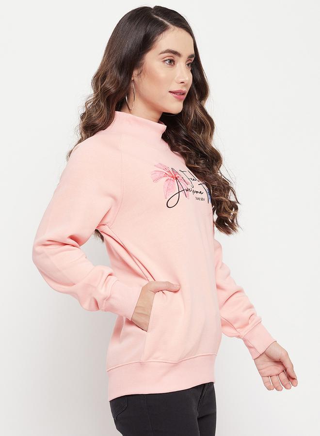 DUKE Front Graphic Print High Neck Sweatshirt by Styli  - Image 4