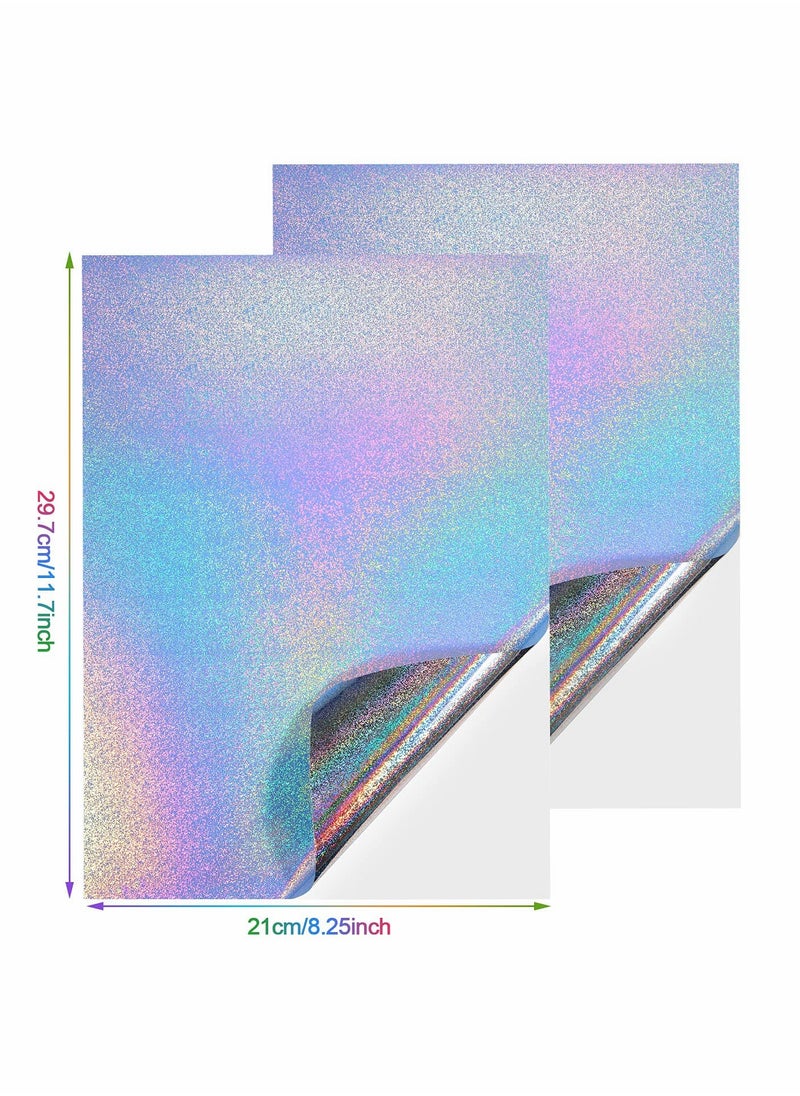 KASTWAVE - Holographic Printable Vinyl Sticker Paper, Dries Quickly Waterproof Sticker Paper 20Pcs (Dot) - Image 1