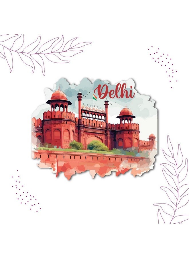 Bhai Please Delhi Red Fort City Wooden Fridge Magnet (Pack of 1) | Place, City, State, Souvenir, Destinations, Travel, Adventure Fridge Decorations | Gift for Friends, Colleagues, Foreign Delegates | - Image 5
