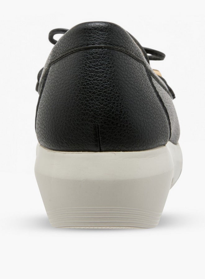 Le Confort Bow Accent Slip-On Moccasins with Wedge Heels  - Image 5