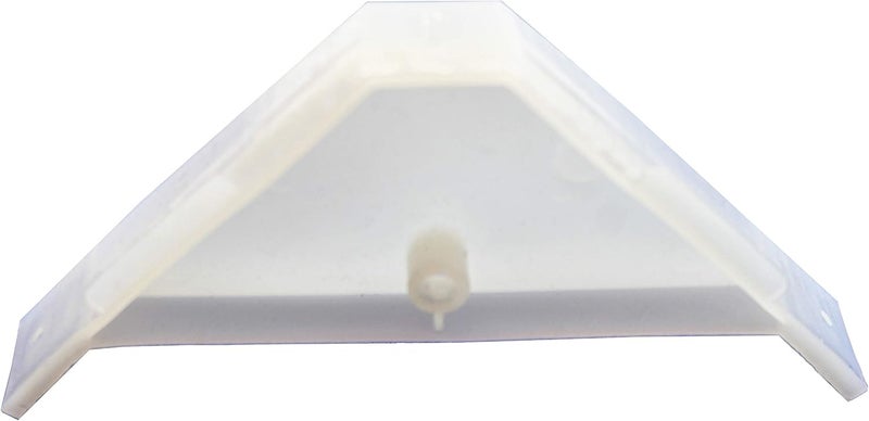 BERTA 20-Pack, 90 Degree Cabinet Triangle Bracket, Plastic White Corner Support Braces - Image 2