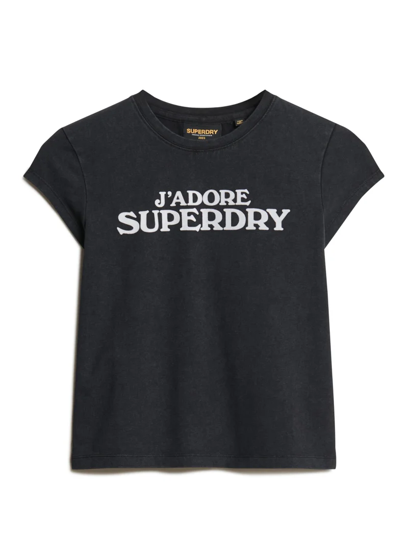 Superdry Sport Luxe Graphic Cap Slv Tee