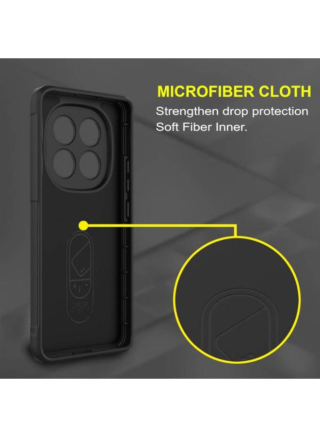 Premium Protection Back Silicone Case Compatible with Xiaomi Redmi note 14 Pro 5G/Poco X7 5G Magic Shield Shockproof Case with Camera Protection (Black) - Image 5