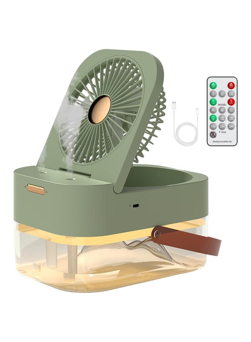 Mini Cooling Portable Air Conditioner Fan  With Remote USB Rechargeable Personal Evaporative Air Cooler Desk Fan For Bedroom Office Camping  - Image 1