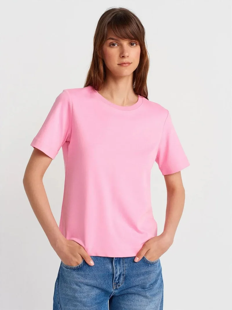 Dilvin DILVIN Women's Cotton Crew Neck T-Shirt
