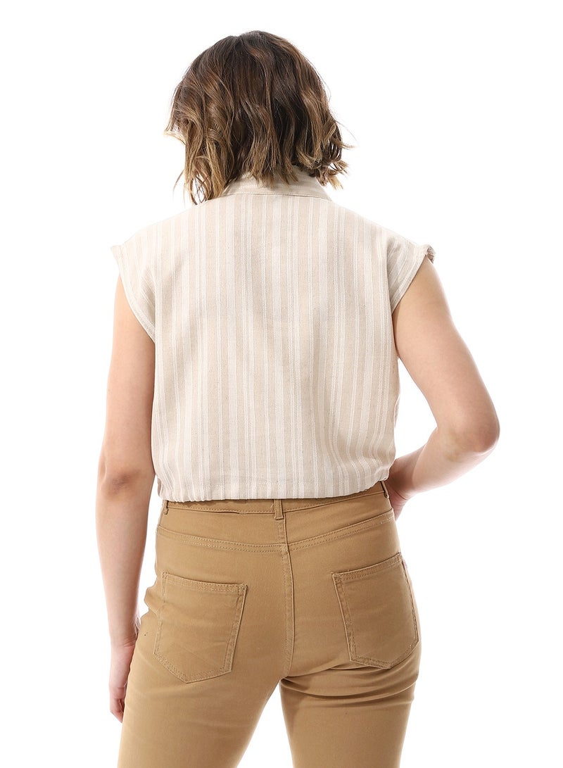 Coctail 3634-shirt-beige - Image 3