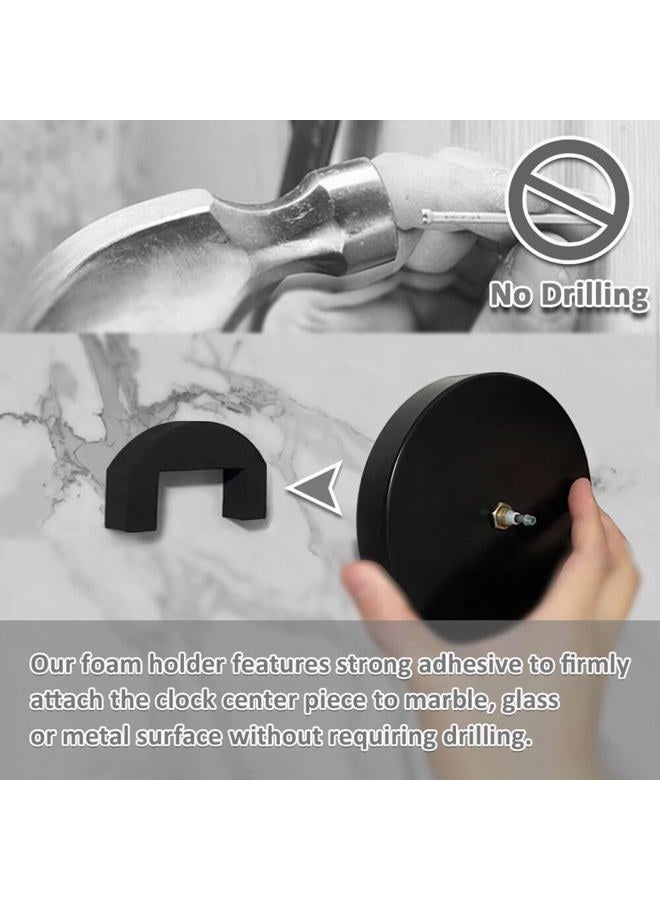 Mintime (فضي-012) - ساعة حائط 3D كبيرة بدون إطار DIY ملصقات مرآة صامتة لتزيين المنزل والمكتب والمدرسة (ضمان لمدة سنتين) - Image 4
