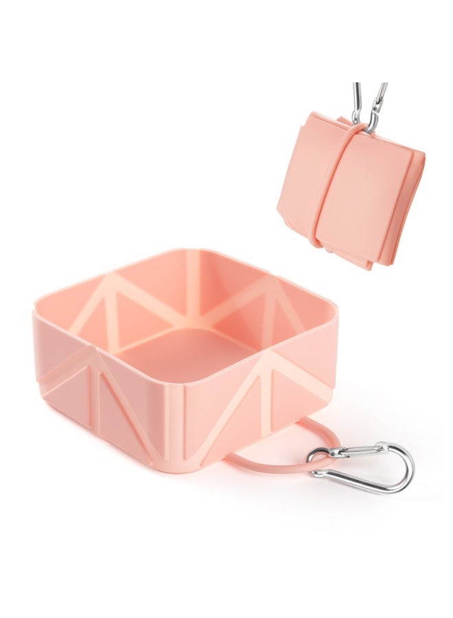 وعاء كلب قابل للطي من السيليكون مع قابس، وعاء طعام وشراب قابل للحمل سعة 350 مل لرحلة، تسلق الجبال، رحلة مخيّم. - Image 1