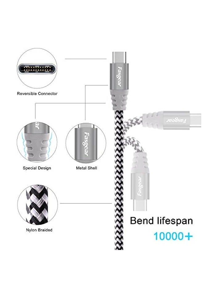 Fasgear USB C to Micro USB Cable [2m] Nylon Braided Type C to Micro USB Cord Compatible with Galaxy S7/S7, HTC One/10 and More (2m, - Image 3