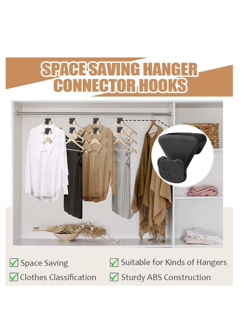 SYOSI Clothes Hanger Connector Hooks 18pcs Space Saving Cascade Hanger Hooks As Seen on Tv Create Up to 3x More Closet Space Slipover Design Organize Shirts  - Image 2