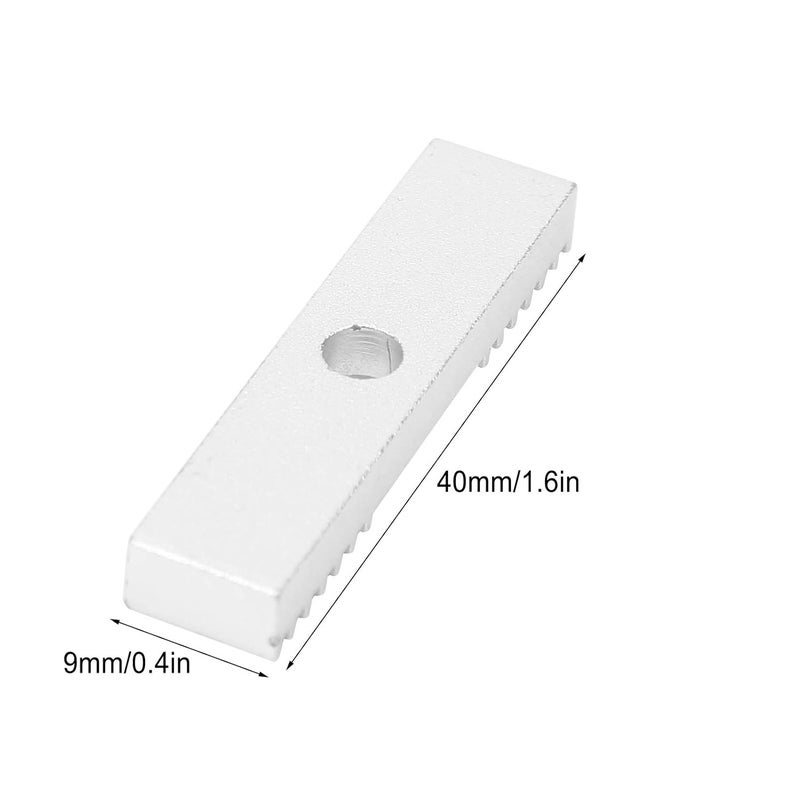 16Pcs Timing Belt Fixing Tooth, Aluminum Alloy Oxidation, 3D Printer Part 9 x 40mm, Timing Belt Fixing Piece for 3D Printer, Temperature and Stable - Image 4