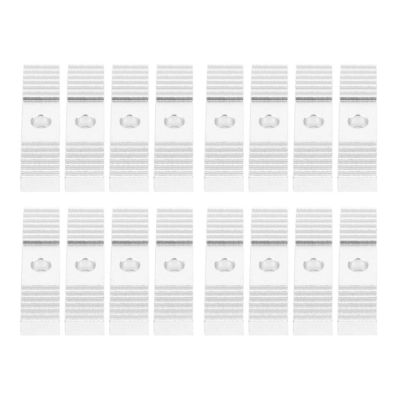 16Pcs Timing Belt Fixing Tooth, Aluminum Alloy Oxidation, 3D Printer Part 9 x 40mm, Timing Belt Fixing Piece for 3D Printer, Temperature and Stable - Image 1