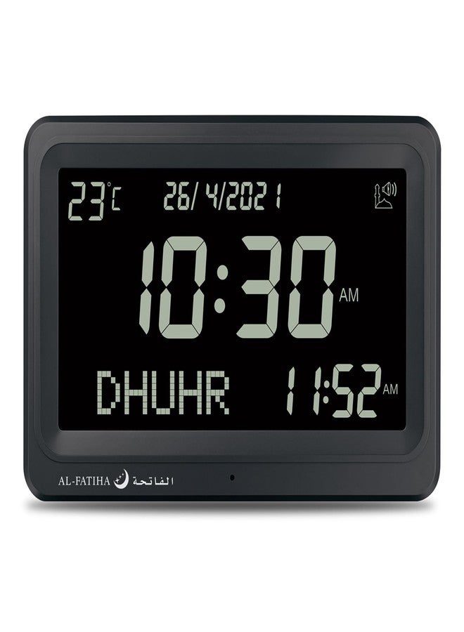 OUD Bukhoor Azan Clock, Automatic Worldwide Digital 8 Azan Prayer Sounds Muslim Prayer Clock for USA Home Decor (Black-1) - Image 2