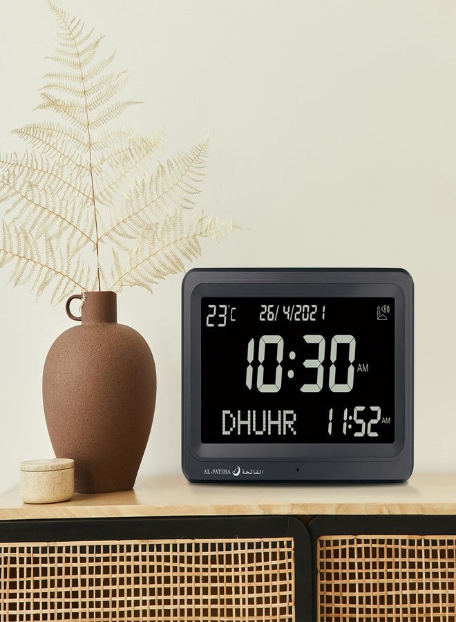 OUD Bukhoor Azan Clock, Automatic Worldwide Digital 8 Azan Prayer Sounds Muslim Prayer Clock for USA Home Decor (Black-1) - Image 4
