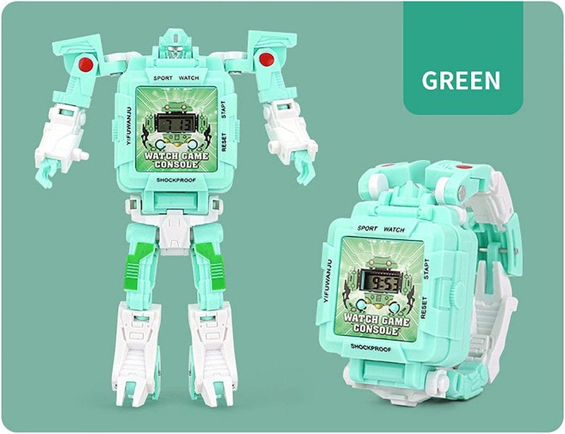 klarako Transformers Gaming Robot WatchWearable Deformable Robot Watch Toy, Deformable Gaming Robot Watch Toy, Christmas Interesting Learning Toy for Kids - Image 4
