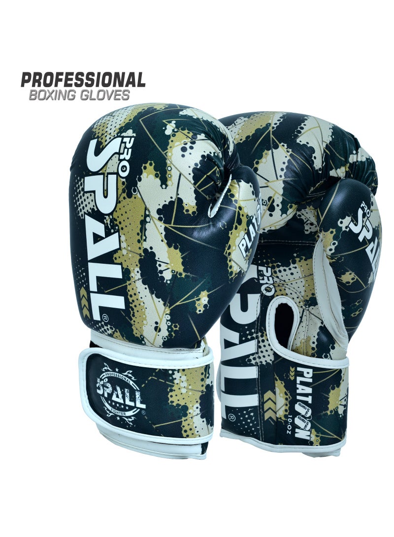 Spall Boxing Gloves - 6oz 8oz 10oz 12oz 14oz 16oz - Leather Platoon Series Gloves for Training Sparring with Waterproof Lining - Breathable Mesh - Hand Protection - Image 1