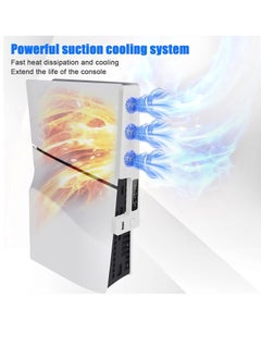 KJH Cooling Fan for PS5 Slim Cooling Fan System with 3 Levels Adjustable Speed and USB Port Compatible with PlayStation 5 Slim Digital Edition and Disc Version  - Image 5