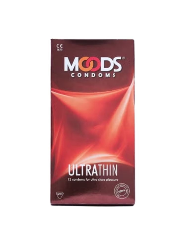 Moods Ultrathin Condoms – Extra Sensitive Latex for Natural Feel 12 Pack