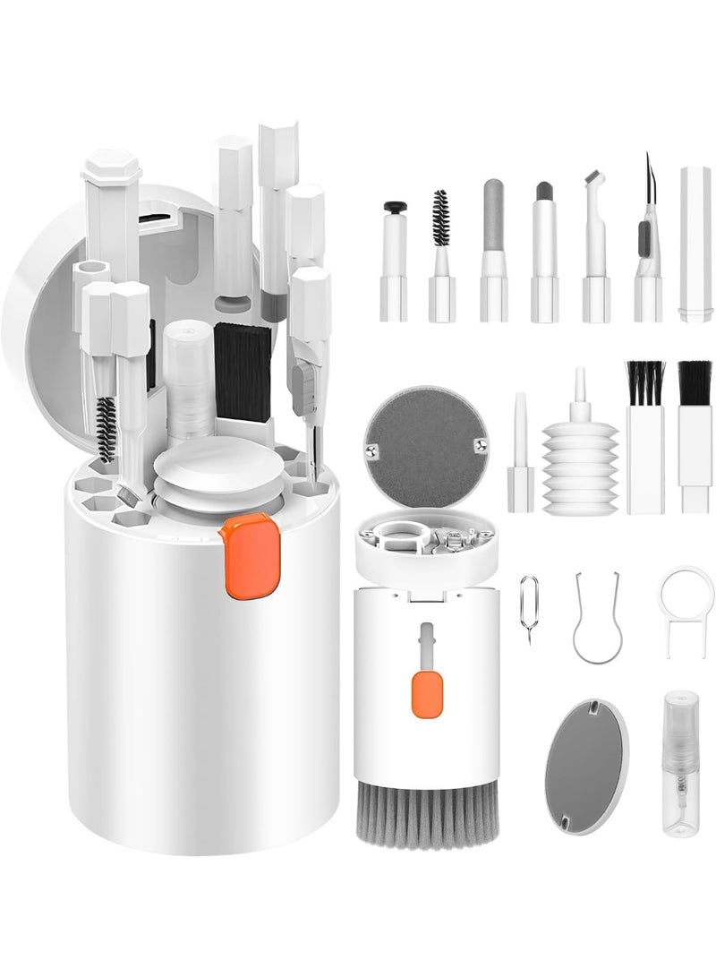 Egolav 20-in-1 Electronic Cleaning Kit, Keyboard Cleaning Kit, Portable Multi-Function Cleaning Tool for Computer Monitor/Earbuds/Mobile Phone/Laptop/Computer/Bluetooth Headset (White) - Image 1
