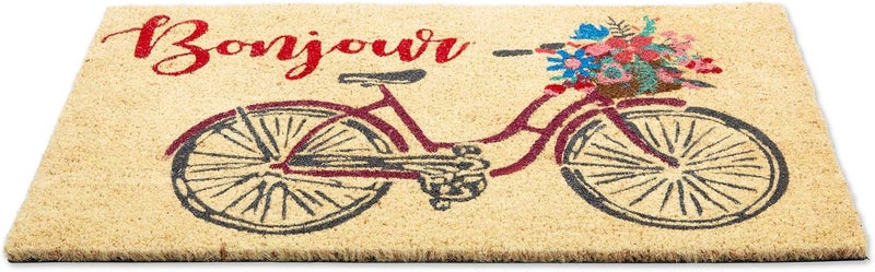 DII Natural Coir Doormat, Decorative Hello Mat, Bonjour, 18X30" - Image 5