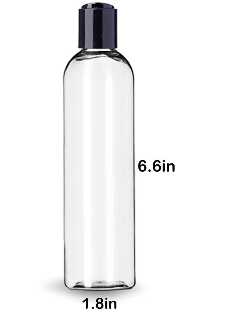 200ml Clear Plastic Bottles (Pack of 6) - Refillable Containers for Shampoo, Lotions, Cream - Black Disc Top Caps, BPA Free - pzsku/Z9C64105C6E61DAA5FF43Z/45/_/1710652121/d961ff2c-19f2-444b-b37c-65538ab620b0